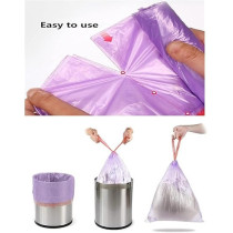 Yu Well Trash Bags Plastic Disposable Garbage Bags With Handles For Office, Kitchen, Bedroom Waste Colorful Portable Rubbish Bags, Wastebasket Bags, 7 Roll, 140 Pcs, 45 x 50 cm