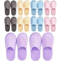 Yu Well Disposable Spa Slippers Thick Soft Cotton Velvet Hotel Slippers For Home Travel Wedding Fits For Most Men And Women, Size UK 10-11, 6 Pair