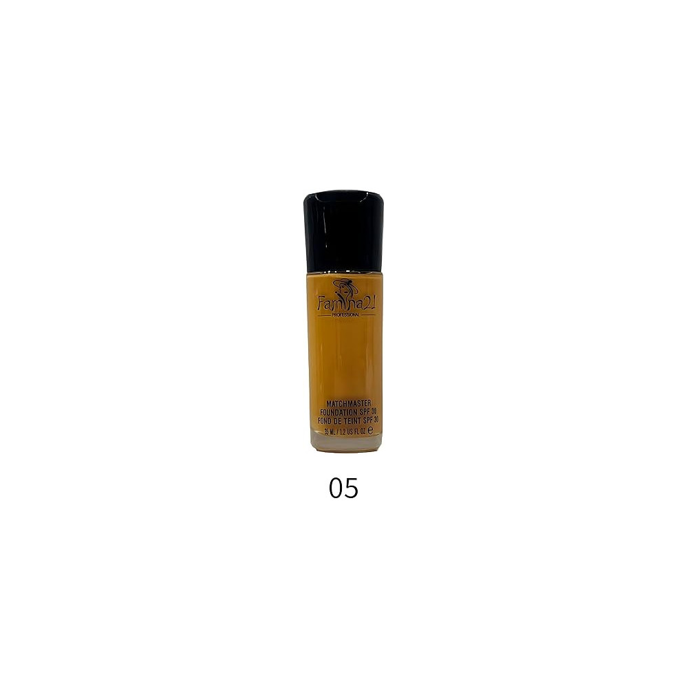 Famina21 Matte Foundation SPF30 With 6 Shades Light to Dark, Shade 05, 35ml
