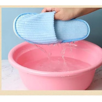 Yu Well Disposable Spa Slippers Thick Soft Cotton Velvet Hotel Slippers For Home Travel Wedding Fits For Most Men And Women, Size UK 10-11, Blue, 6 Pair