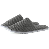 Yu Well Disposable Spa Slippers Thick Soft Cotton Velvet Hotel Slippers For Home Travel Wedding Fits For Most Men And Women, Size UK 10-11, Grey