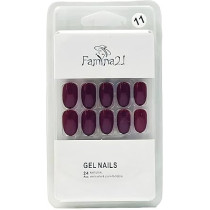 Famina21 Fake Gel Nails 24pcs With Glue Sticker, Number 11