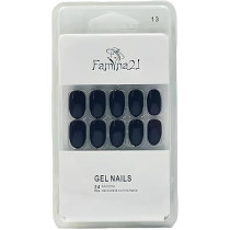 Famina21 Fake Gel Nails 24pcs With Glue Sticker, Number 13