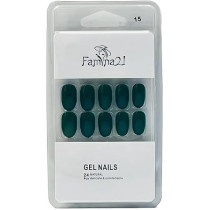 Famina21 Fake Gel Nails 24pcs With Glue Sticker, Number 15
