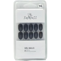 Famina21 Fake Gel Nails 24pcs With Glue Sticker, Number 16