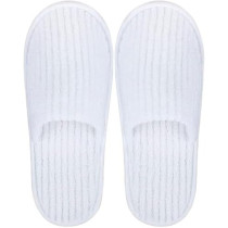Yu Well Disposable Spa Slippers Thick Soft Cotton Velvet Hotel Slippers For Home Travel Wedding Fits For Most Men And Women, Size UK 10-11, White
