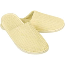 Yu Well Disposable Spa Slippers Thick Soft Cotton Velvet Hotel Slippers For Home Travel Wedding Fits For Most Men And Women, Size UK 10-11, Yellow