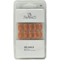 Famina21 Fake Gel Nails 24pcs With Glue Sticker, Number 04