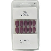 Famina21 Fake Gel Nails 24pcs With Glue Sticker, Number 07