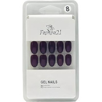 Famina21 Fake Gel Nails 24pcs With Glue Sticker, Number 08