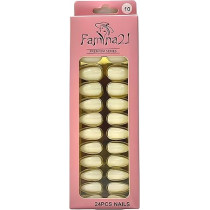 Famina21 Premium Fake Nails 24pcs With Glue Sticker, Number 10