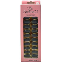 Famina21 Premium Fake Nails 24pcs With Glue Sticker, Number 15