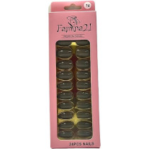 Famina21 Premium Fake Nails 24pcs With Glue Sticker, Number 16