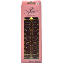 Famina21 Premium Fake Nails 24pcs With Glue Sticker, Number 20
