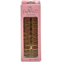 Famina21 Premium Fake Nails 24pcs With Glue Sticker, Number 02