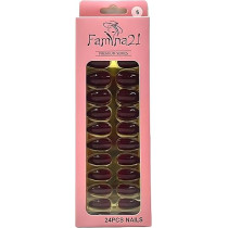 Famina21 Premium Fake Nails 24pcs With Glue Sticker, Number 05