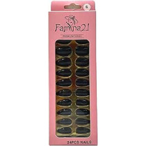 Famina21 Premium Fake Nails 24pcs With Glue Sticker, Number 06