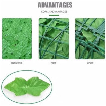 Yu Well Fence Privacy Screen, Artificial Leaf Faux Ivy Expandable/Stretchable Privacy Fence Screen For Balcony Patio Outdoor, Decorative Faux Ivy Fencing Panel, Green