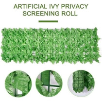 Yu Well Fence Privacy Screen, Artificial Leaf Faux Ivy Expandable/Stretchable Privacy Fence Screen For Balcony Patio Outdoor, Decorative Faux Ivy Fencing Panel, Green