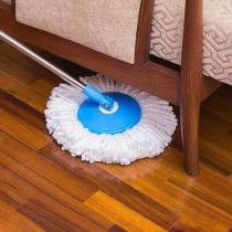 Yu Well Easy Mop 360 With Extended Easypress Handle And A Microfiber Mop Head, Bucket With Easy Wring Dryer Basket For Home Kitchen Floor Cleaning, Blue