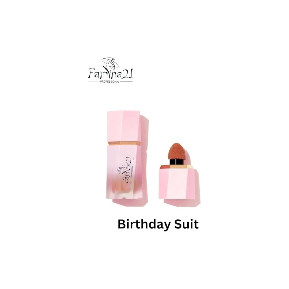 Famina21 Professional Long Lasting Color Bloom Liquid Blush Matte Finish, Birthday Suit