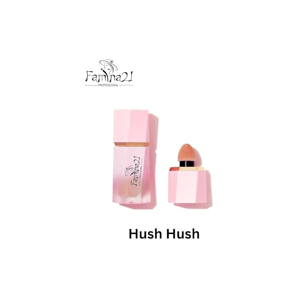 Famina21 Professional Long Lasting Color Bloom Liquid Blush Matte Finish, Hush Hush