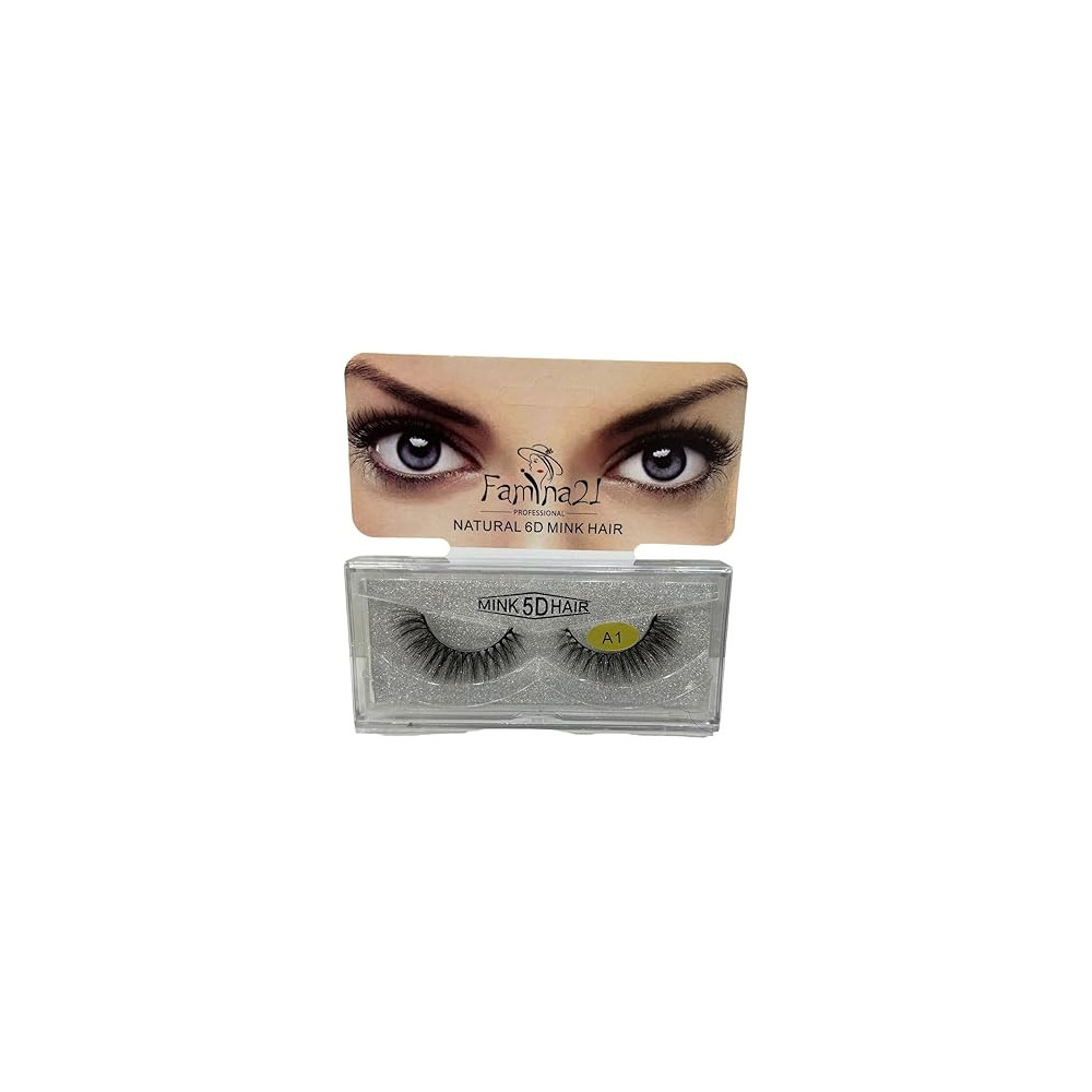Famina21 Professional Natural 5D 6D Mink Hair Eyelashes A1