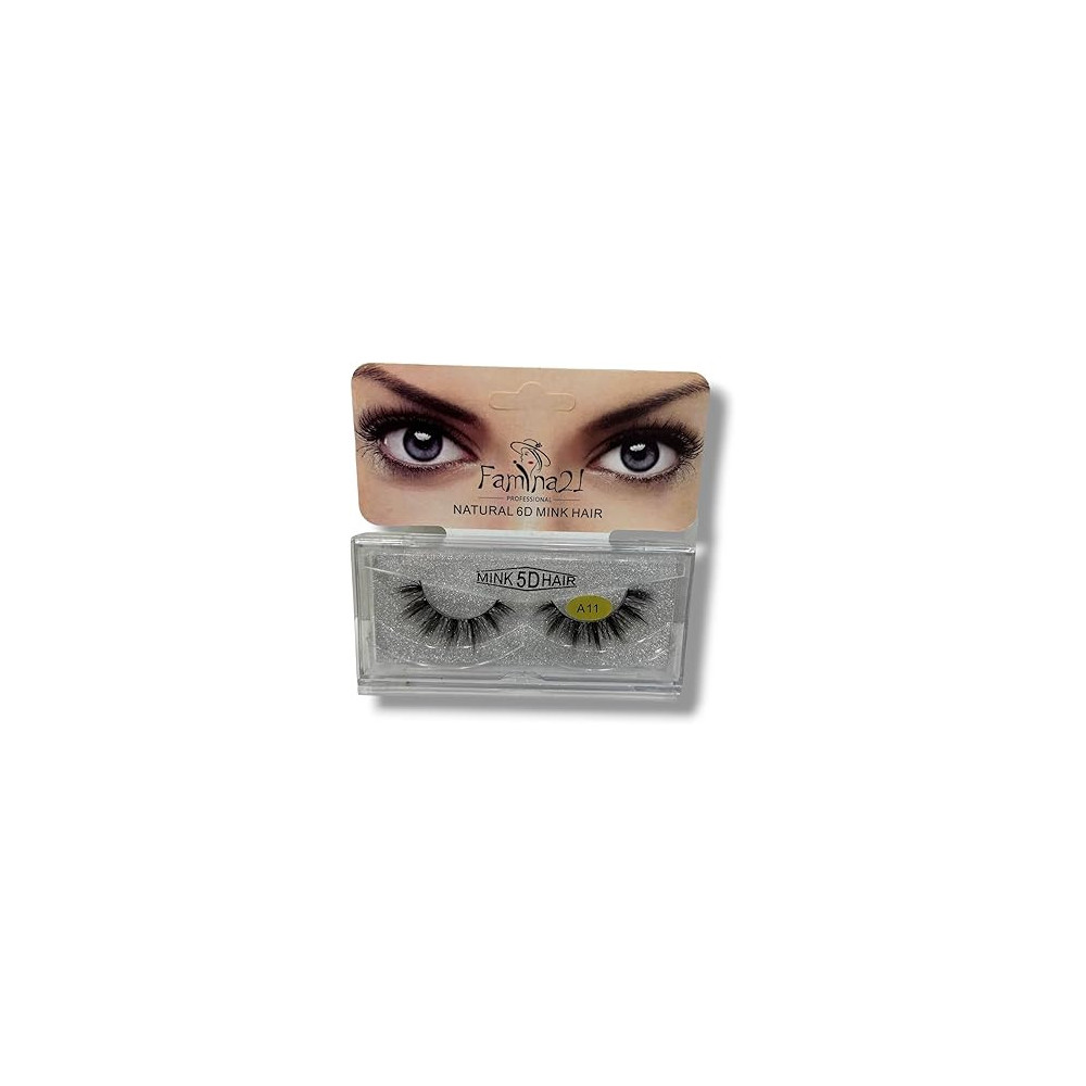 Famina21 Professional Natural 5D 6D Mink Hair Eyelashes A11