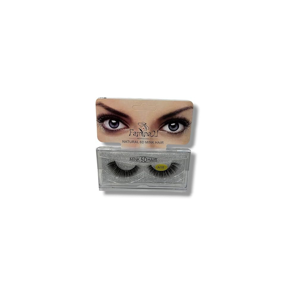 Famina21 Professional Natural 5D 6D Mink Hair Eyelashes A18