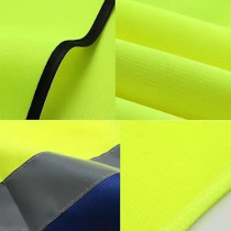 Yu Well Reflective Safety Vests High Visibility Breathable Day Night Warning Jacket With Zipper And 5 Pockets For Construction, Traffic, Cycling Safety, Pack Of 10