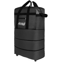 Yu Well Expandable Rolling Duffle Bag Wheeled Luggage Foldable Suitcase, Duffle Bag/Wheels, Black, Large/3 Layer