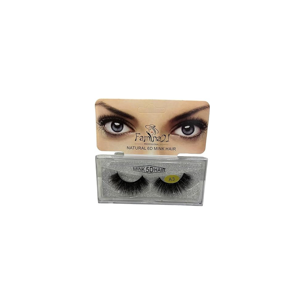 Famina21 Professional Natural 5D 6D Mink Hair Eyelashes A3