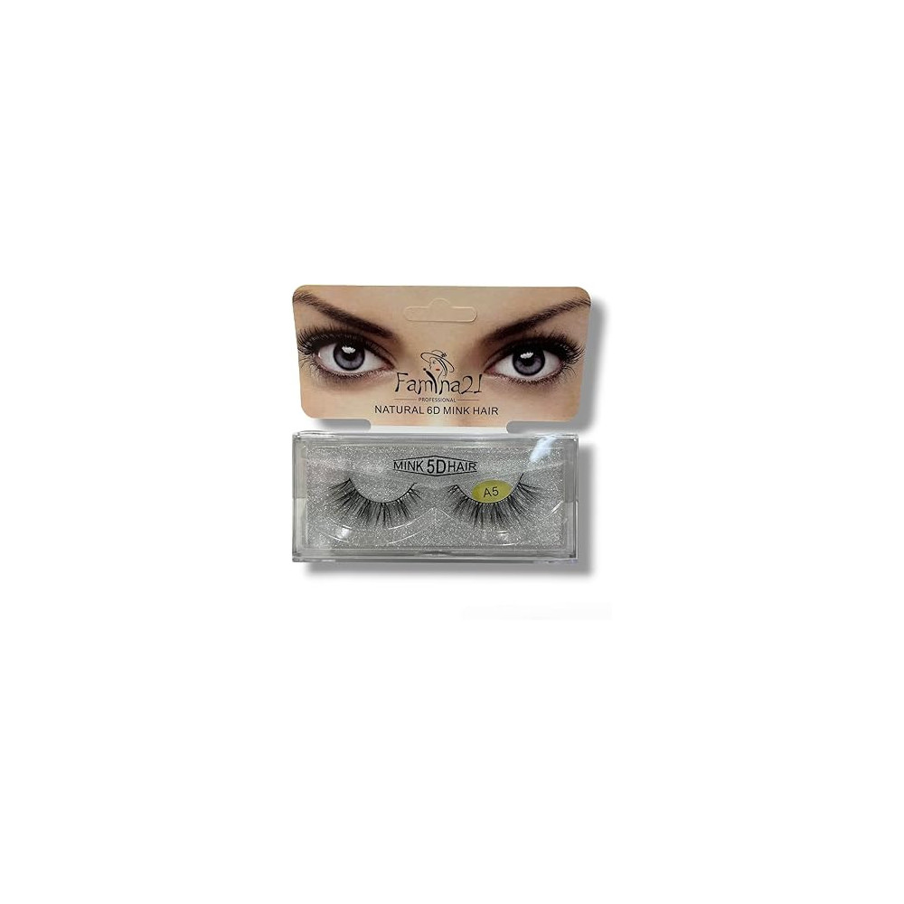 Famina21 Professional Natural 5D 6D Mink Hair Eyelashes A5