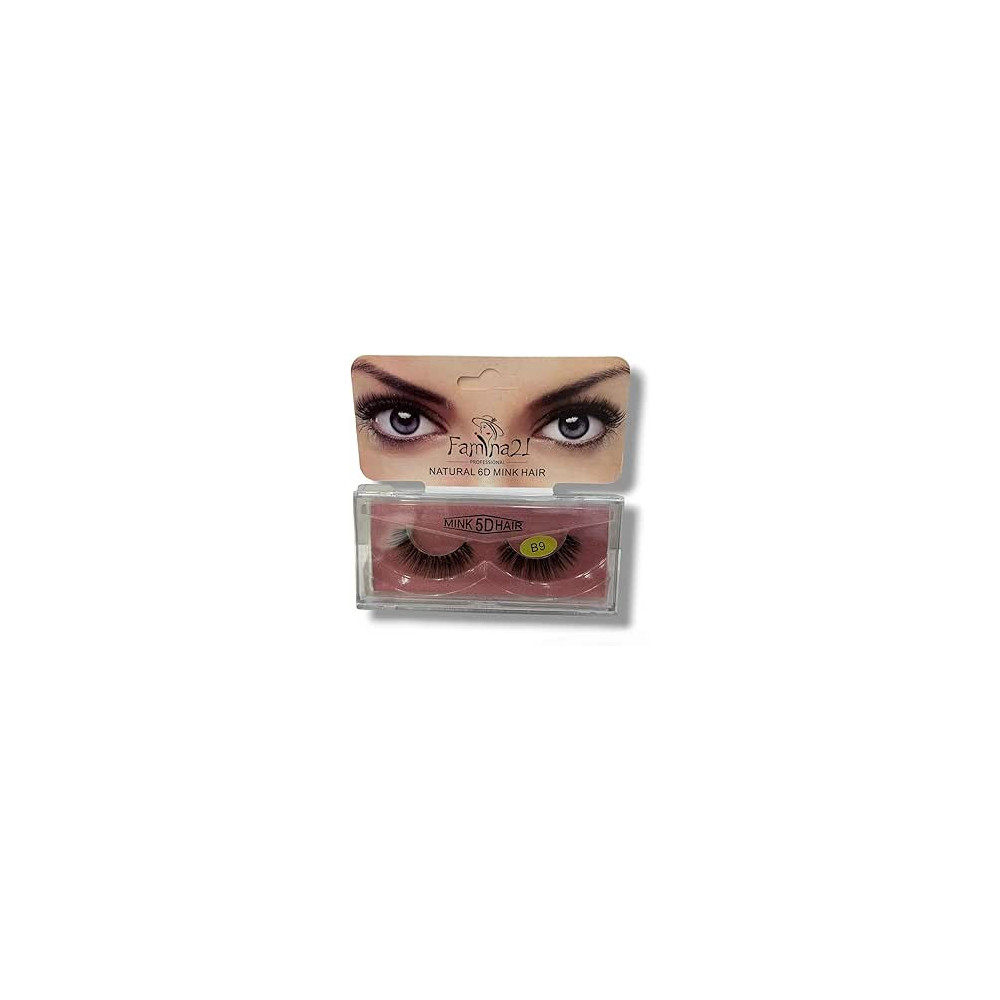 Famina21 Professional Natural 5D 6D Mink Hair Eyelashes B9