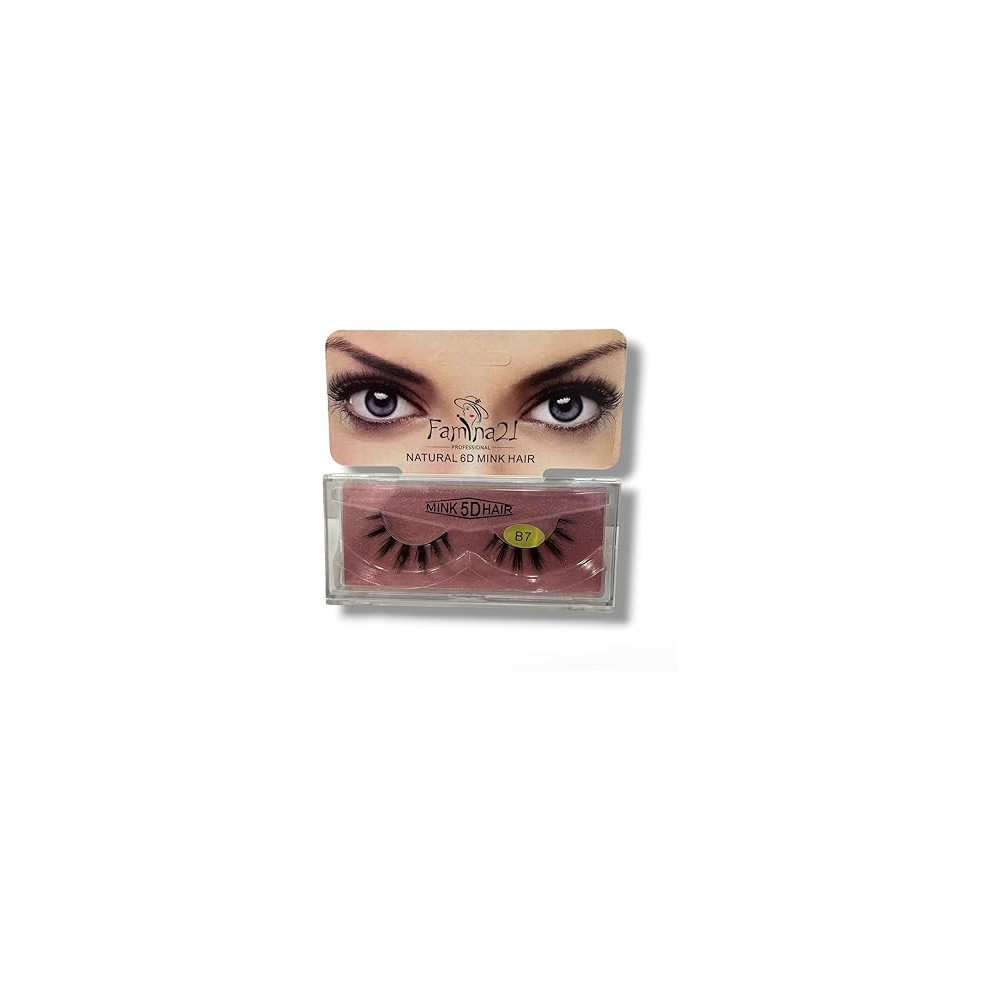 Famina21 Professional Natural 5D 6D Mink Hair Eyelashes B7