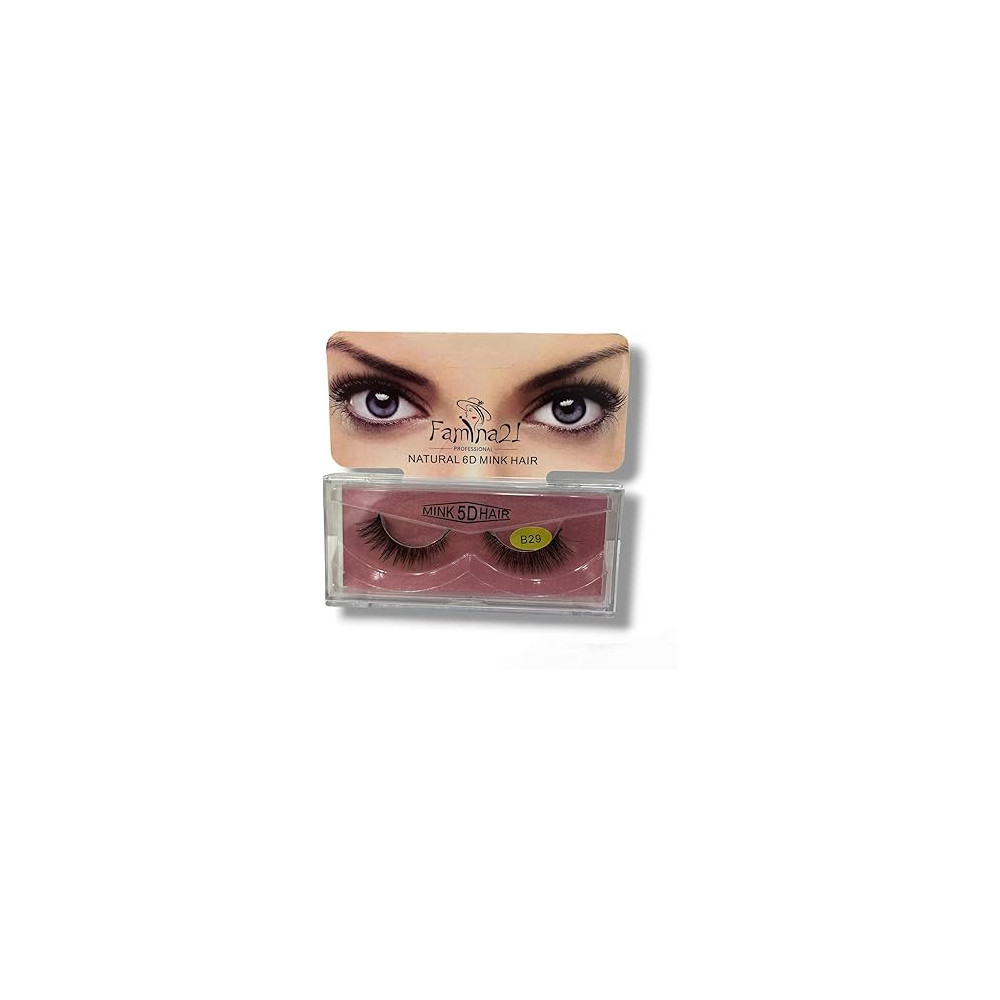 Famina21 Professional Natural 5D 6D Mink Hair Eyelashes B29