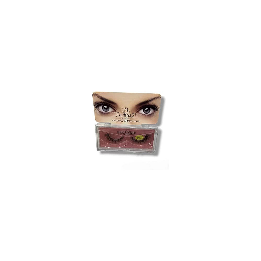Famina21 Professional Natural 5D 6D Mink Hair Eyelashes B17