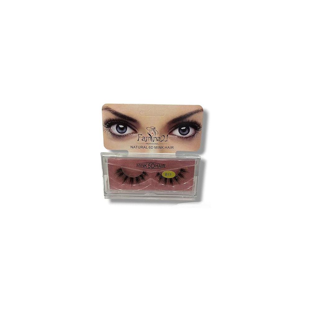 Famina21 Professional Natural 5D 6D Mink Hair Eyelashes B11