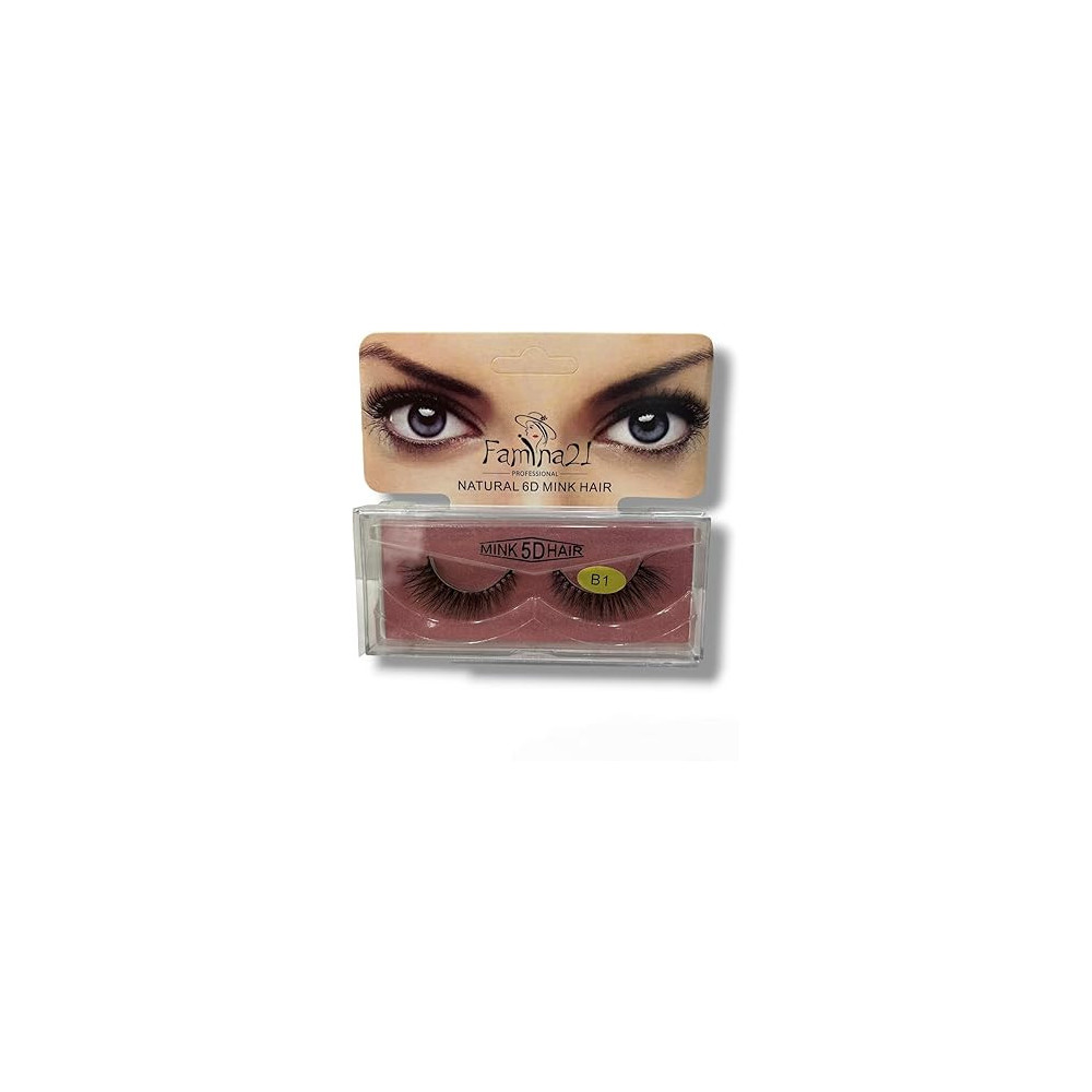 Famina21 Professional Natural 5D 6D Mink Hair Eyelashes B1