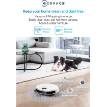 ECOVACS Robot Vacuum Cleaner and Mop DEEBOT N8, Powerful 2300Pa Suction, Advanced Laser-Based LiDAR Navigation, Multi-Floor Mapping, Up to 110 Minutes Runtime(1 Year Warranty)