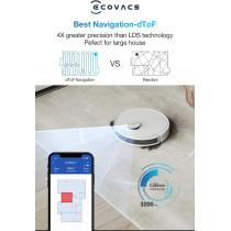 ECOVACS Robot Vacuum Cleaner and Mop DEEBOT N8, Powerful 2300Pa Suction, Advanced Laser-Based LiDAR Navigation, Multi-Floor Mapping, Up to 110 Minutes Runtime(1 Year Warranty)