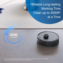 ECOVACS Deebot Y1 PRO 2-in-1 Robot Vacuum Cleaner, 2024 New Launch, 6500 Pa Powerful Suction, 5200 mAh Battery, Covers 3500+ Sq. Ft. in One Charge, Advanced Navigation Technology & True Mapping, 1 Year Warranty