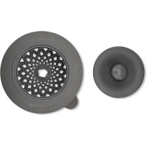 Full Circle Sensational Sink Strainer W Stopper, Grey