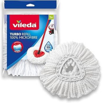 Vileda Easy Wring And Clean Spin Microfibre Floor Mop Turbo Refill, White