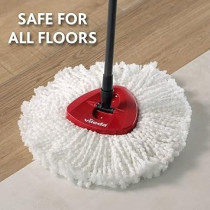 Vileda Easy Wring And Clean Spin Microfibre Floor Mop Turbo Refill, White