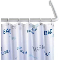 Wenko Extra Strong Universal Aluminium Shower Rail Holder Easy Installation For Home Bathroom, White