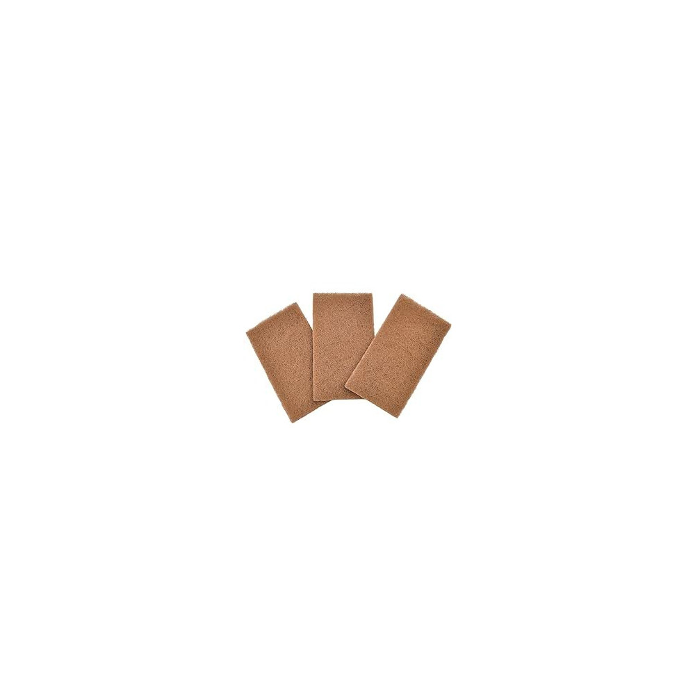 Full Circle Walnut Shell Non Scratch Scouring Pads Pack Of 3, Brown
