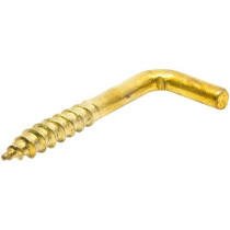 Homesmiths Brass Plated Square Hook 1 1/4 Inch, 5 Pieces Per Pack