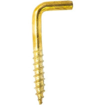 Homesmiths Brass Plated Square Hook 1 1/4 Inch, 5 Pieces Per Pack