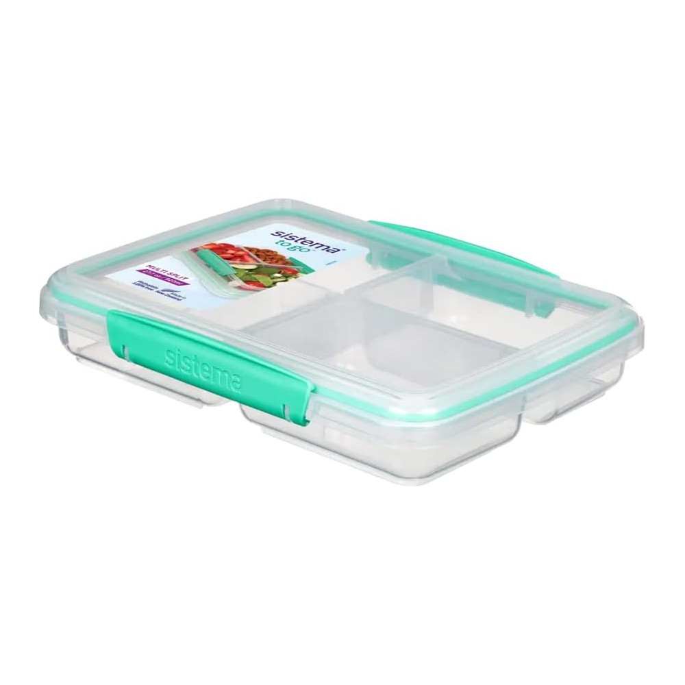 Sistema Small Klip It Food Storage Container 820ml, Green/Clear